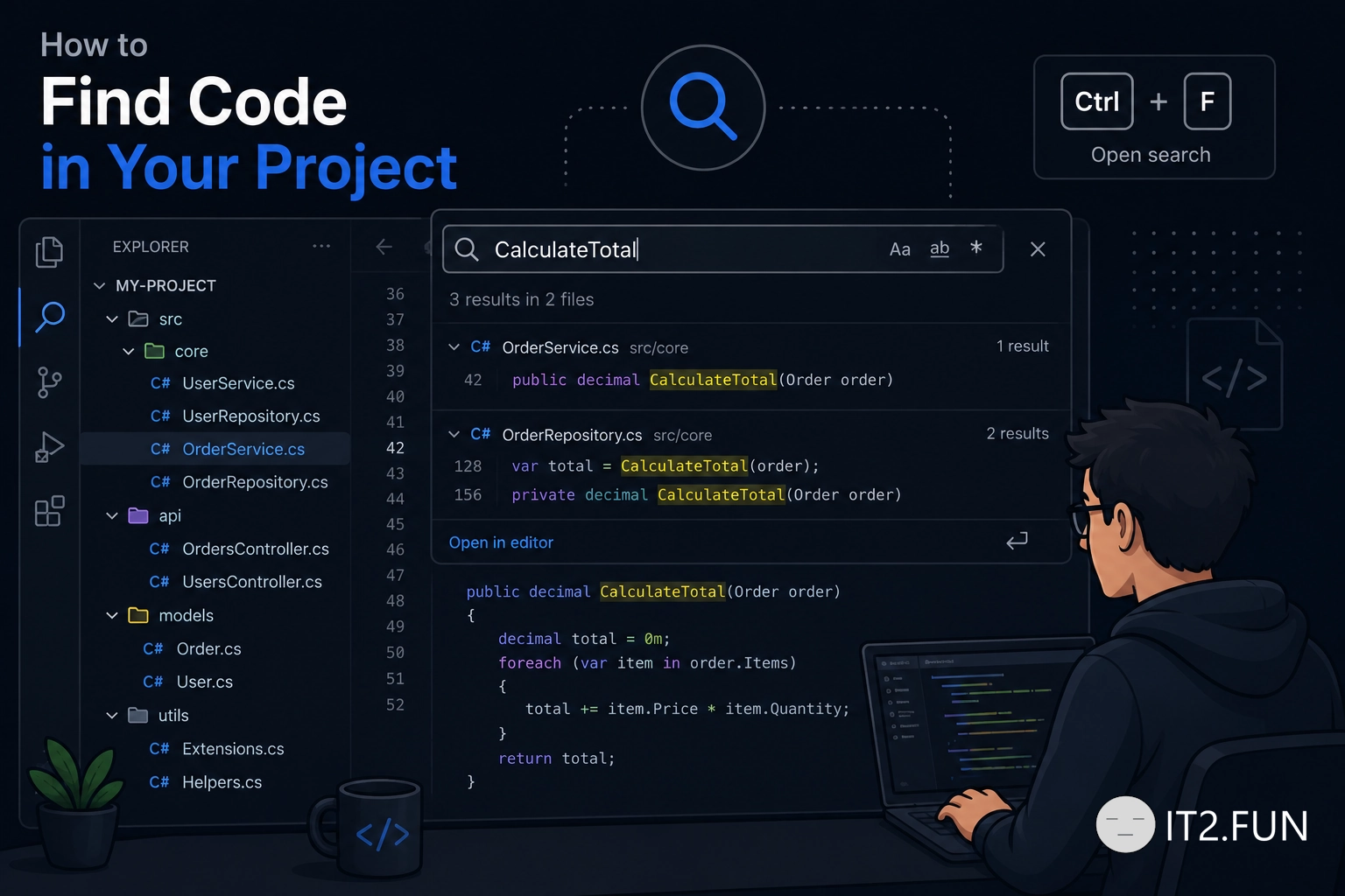 How to Find Code in Your Project